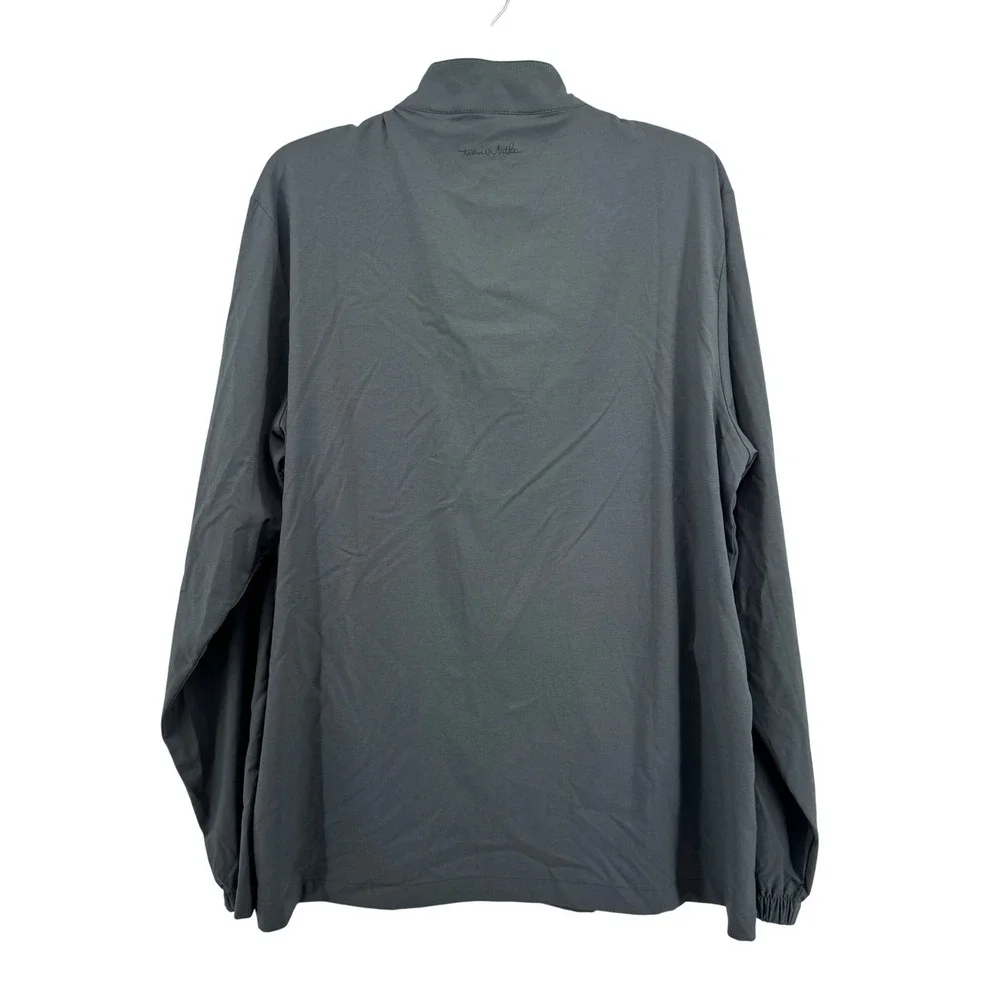 Travis Mathew Surfside Golf Full Zip Jacket Grey XL Wrinkle Resistant Preppy‎